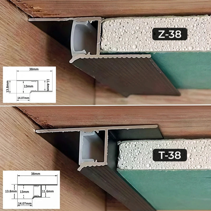 Khelse Recessed Ceiling Shadow Gap LED Aluminum Profile Channel