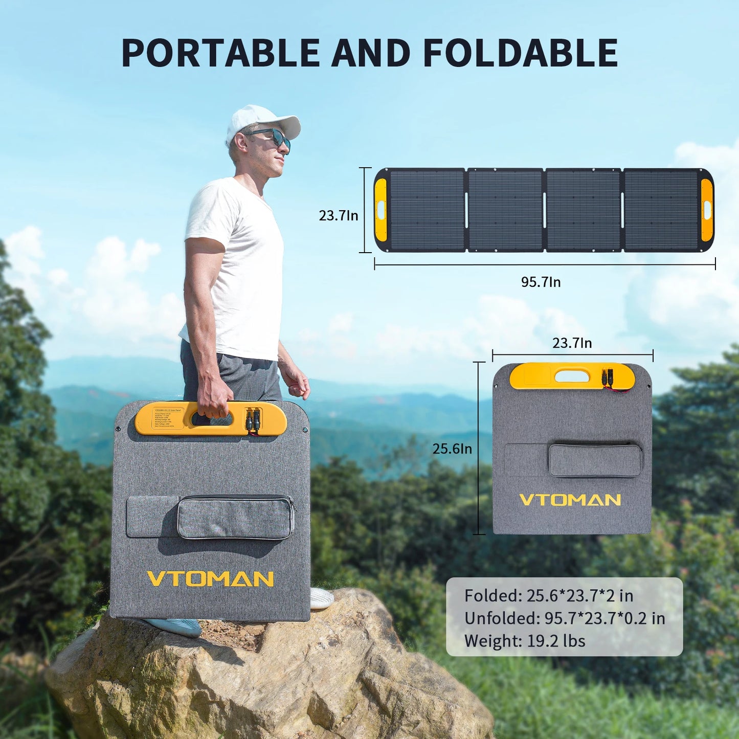VTOMAN VS200 200W Portable Solar Panel Outdoor Generator