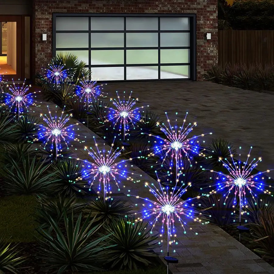 Garden Firework Lights Outdoor Waterproof 6 Pack LED Sparklers