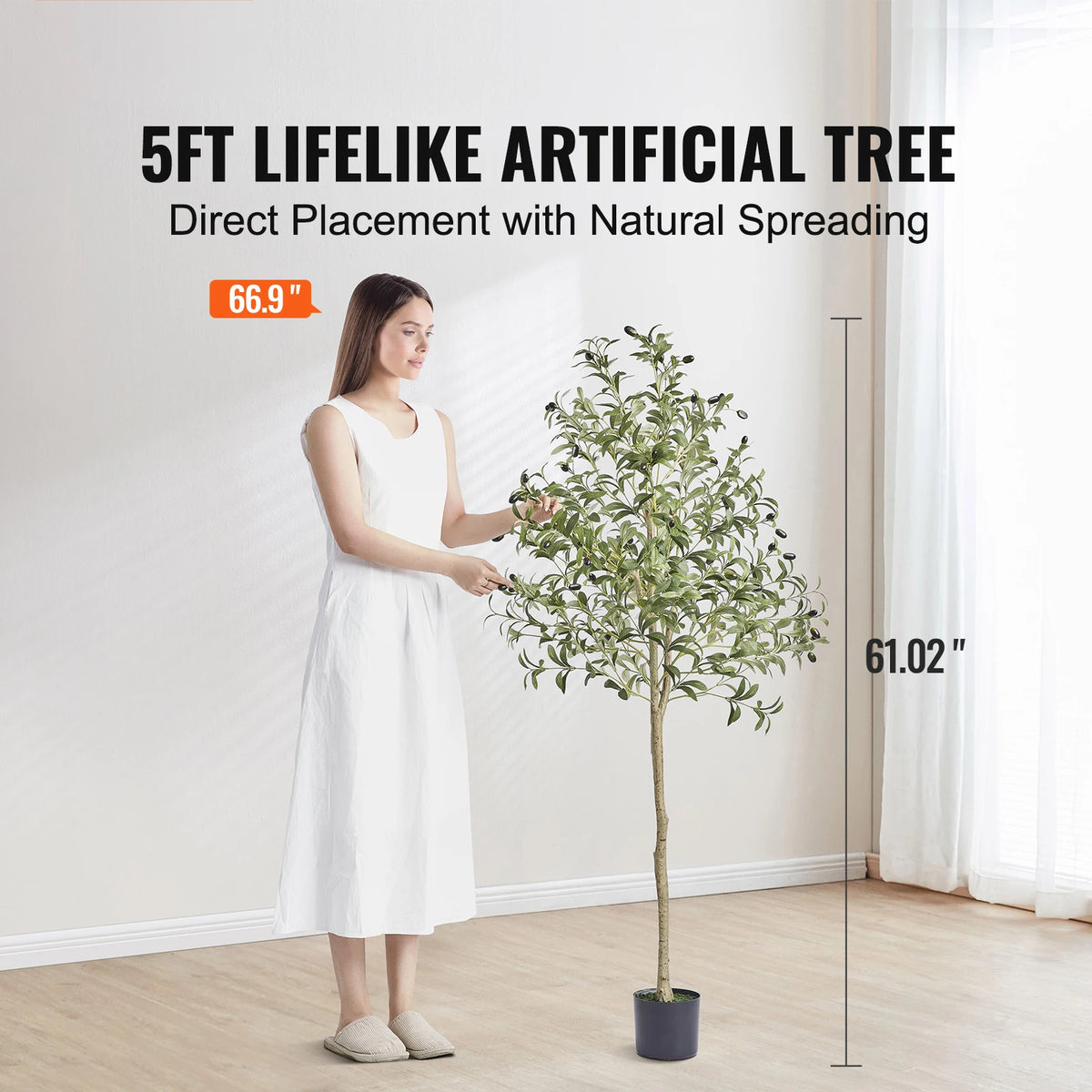 SucceBuy Artificial Olive Tree For Home And Garden Decor