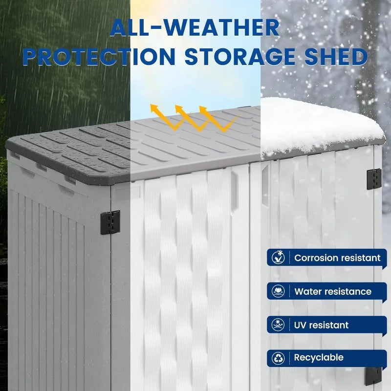 YTYIN UDPATIO Outdoor Storage Shed Cabinet Waterproof