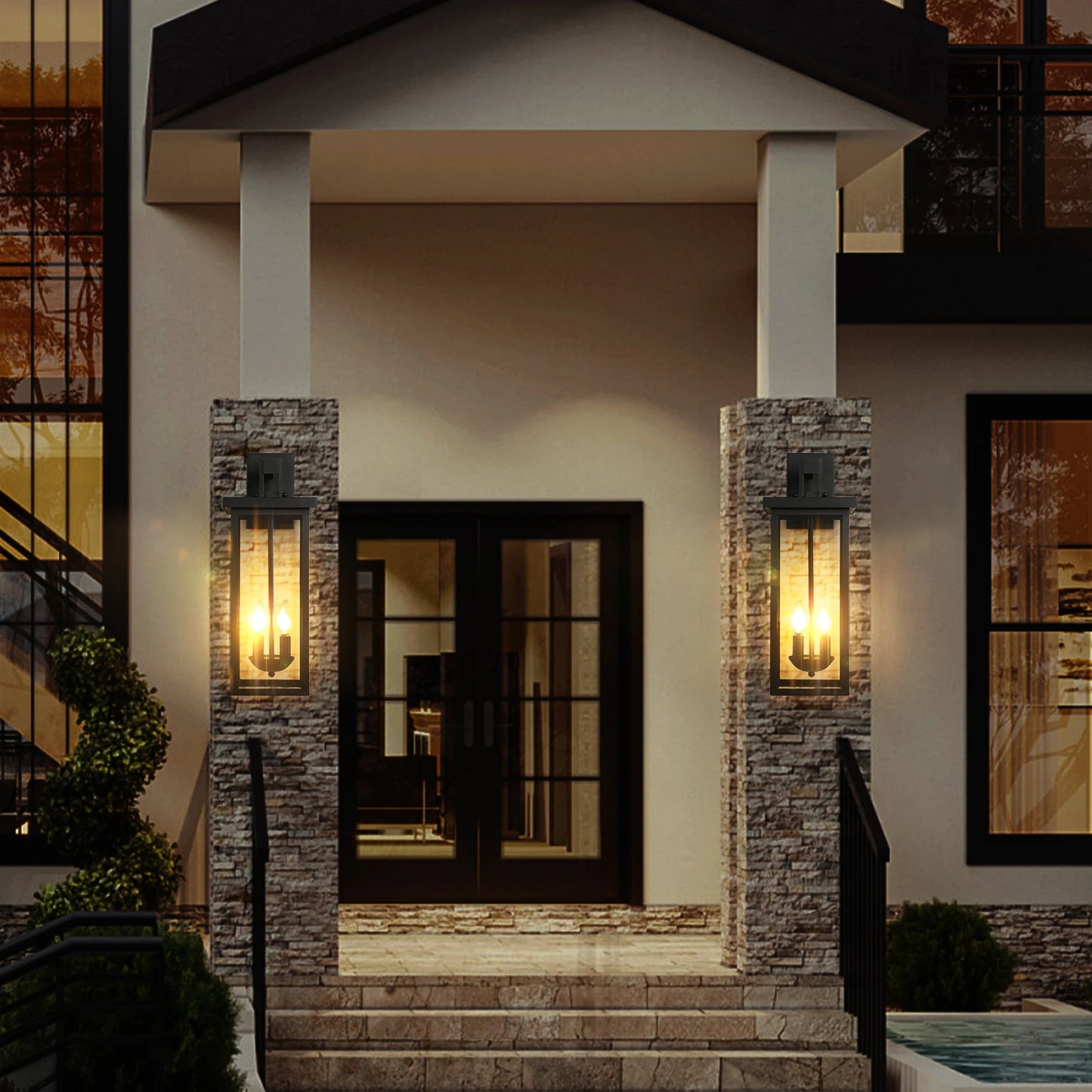 ARLGSITE Outdoor Wall Lantern Dusk to Dawn Sensor Weatherproof