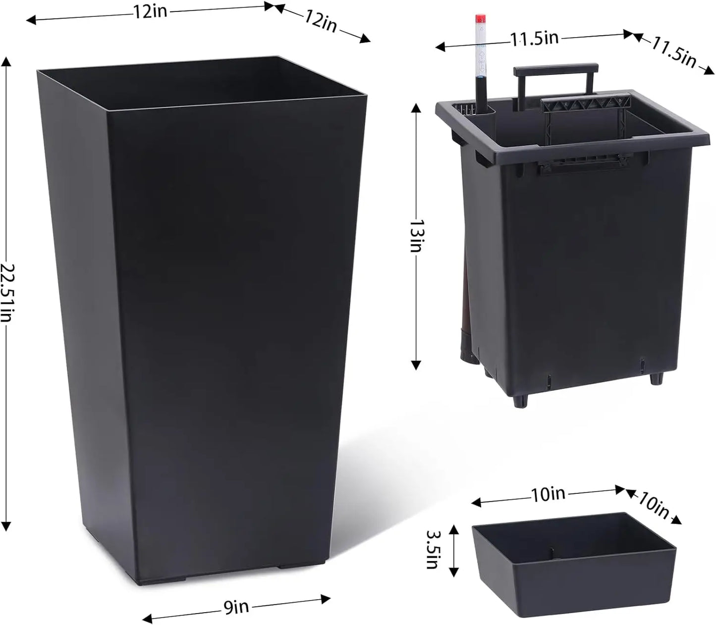 HobbyLane Indoor Outdoor Planter Set With Shelf Insert