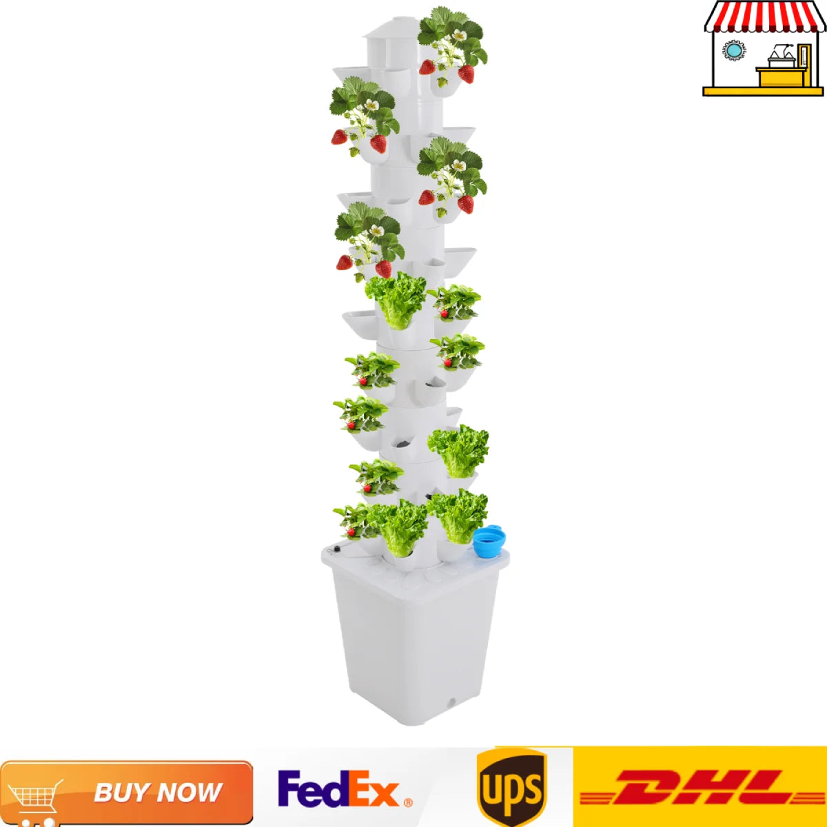 45-Holes Hydroponic Garden Vertical Tower Indoor Balcony System