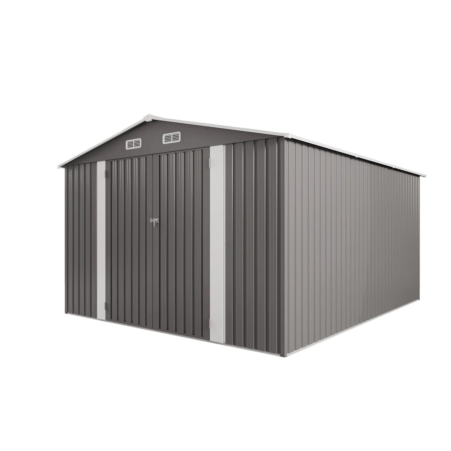 SUSUA Outdoor Metal Storage Shed With Double Door Waterproof
