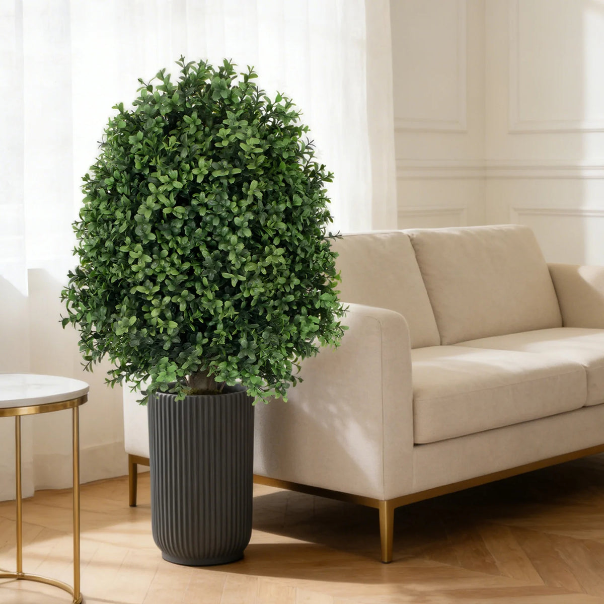 HiMiss Artificial Boxwood Shrubs Outdoor UV Resistant Garden Decor