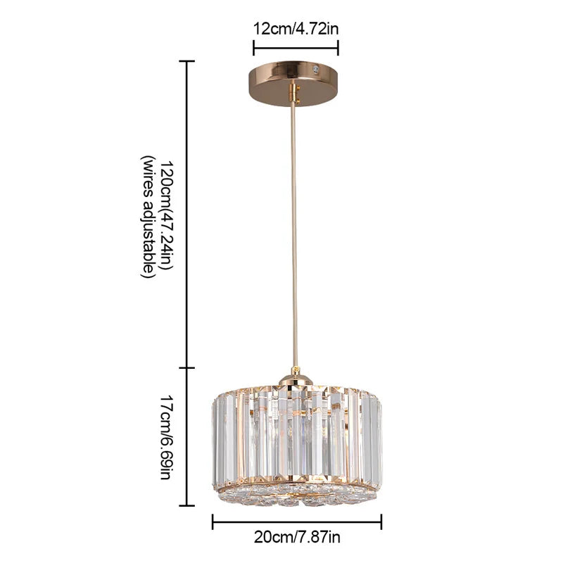 GreeLustr Modern Led Crystal Pendant Light For Kitchen