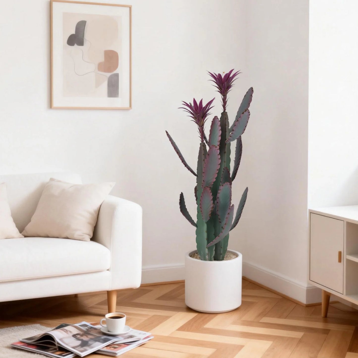 HiMISS Artificial Cactus Plant With Planter For Home Garden