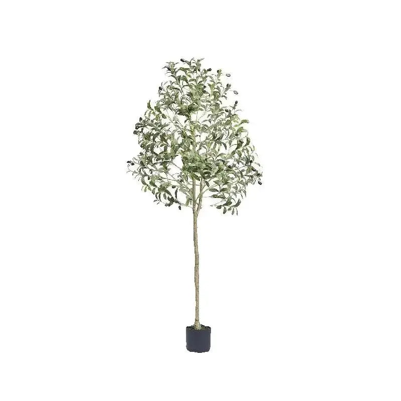 SucceBuy Artificial Olive Tree Faux Plant With Anti Tip Design