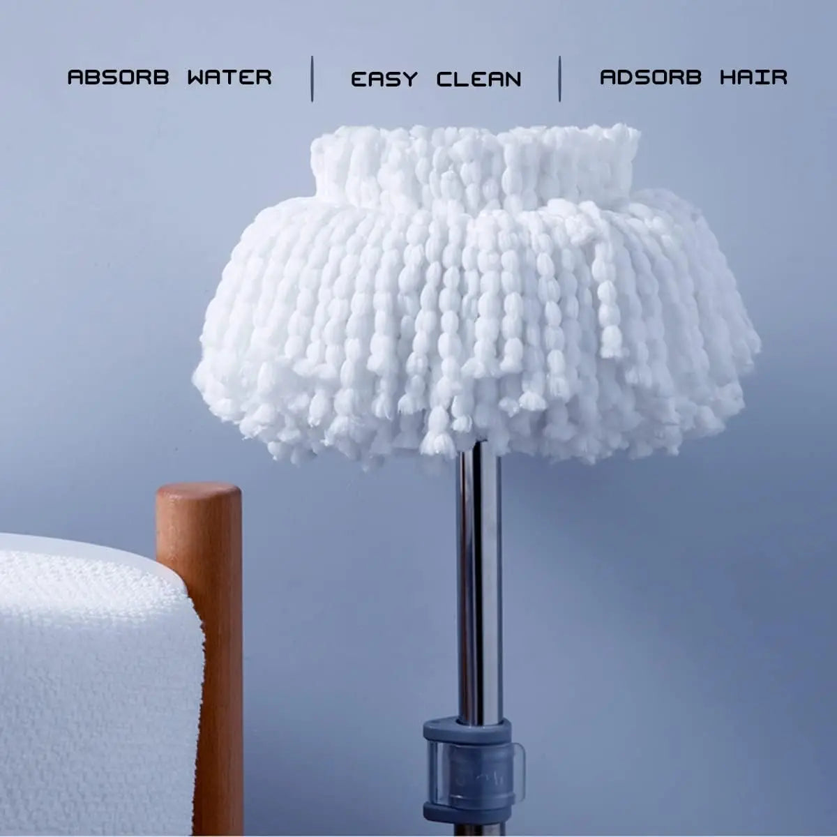 Spin Mop Replacement Heads Microfiber Refills For Dry And Wet