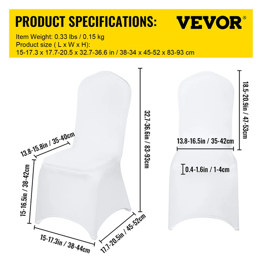 Universal Spandex Wedding Chair Covers Elegant Banquet Restaurant