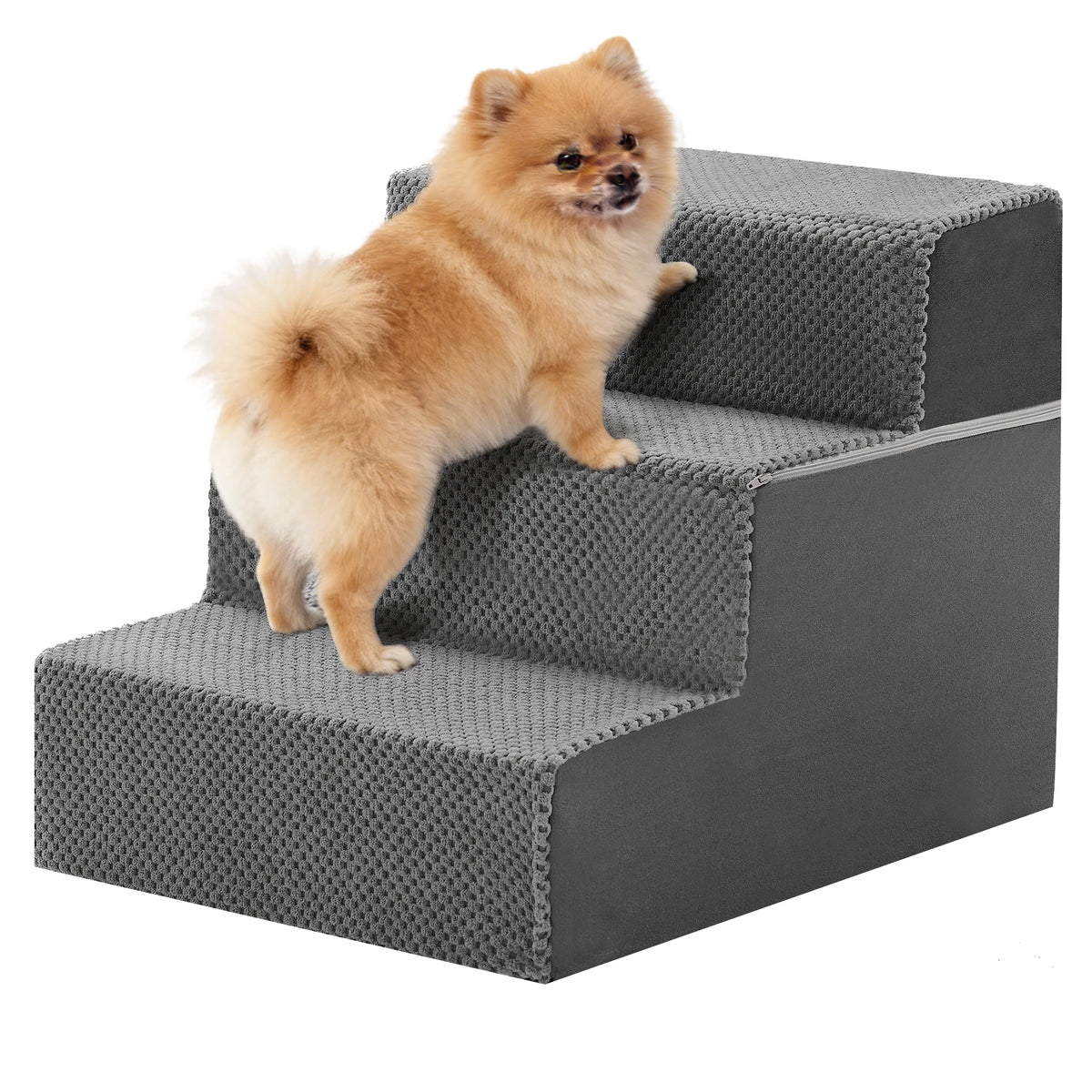 Curved Foam Dog Ramp Stairs With Non Slip Indoor Steps