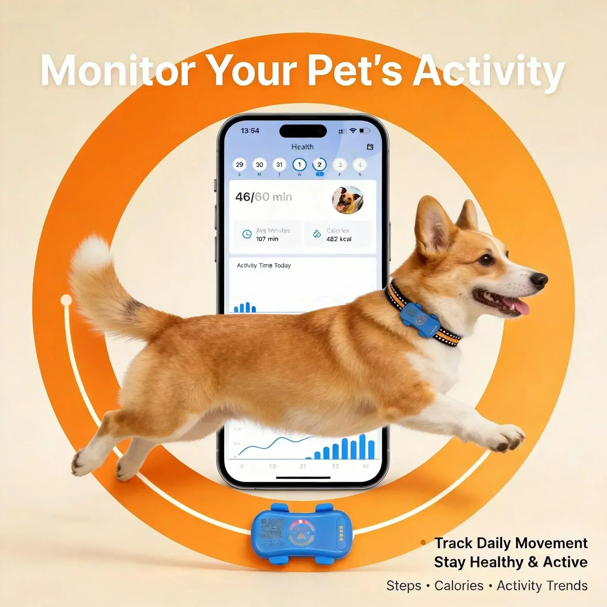 WANWAYTECH GPS Pet Tracker With Real Time Location Tracking