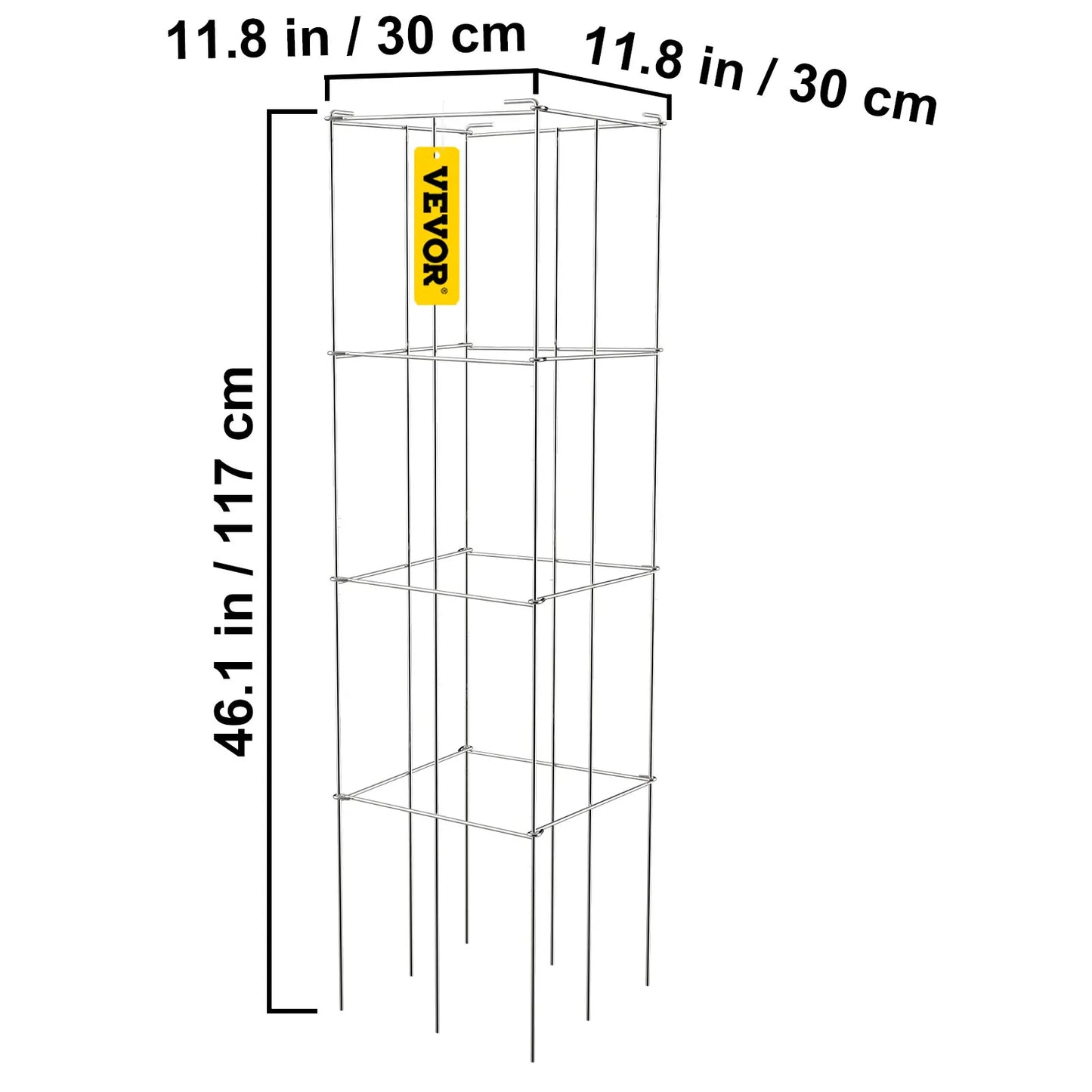 VEVOR Tomato Cages Plant Support Square Steel Interlocking Design