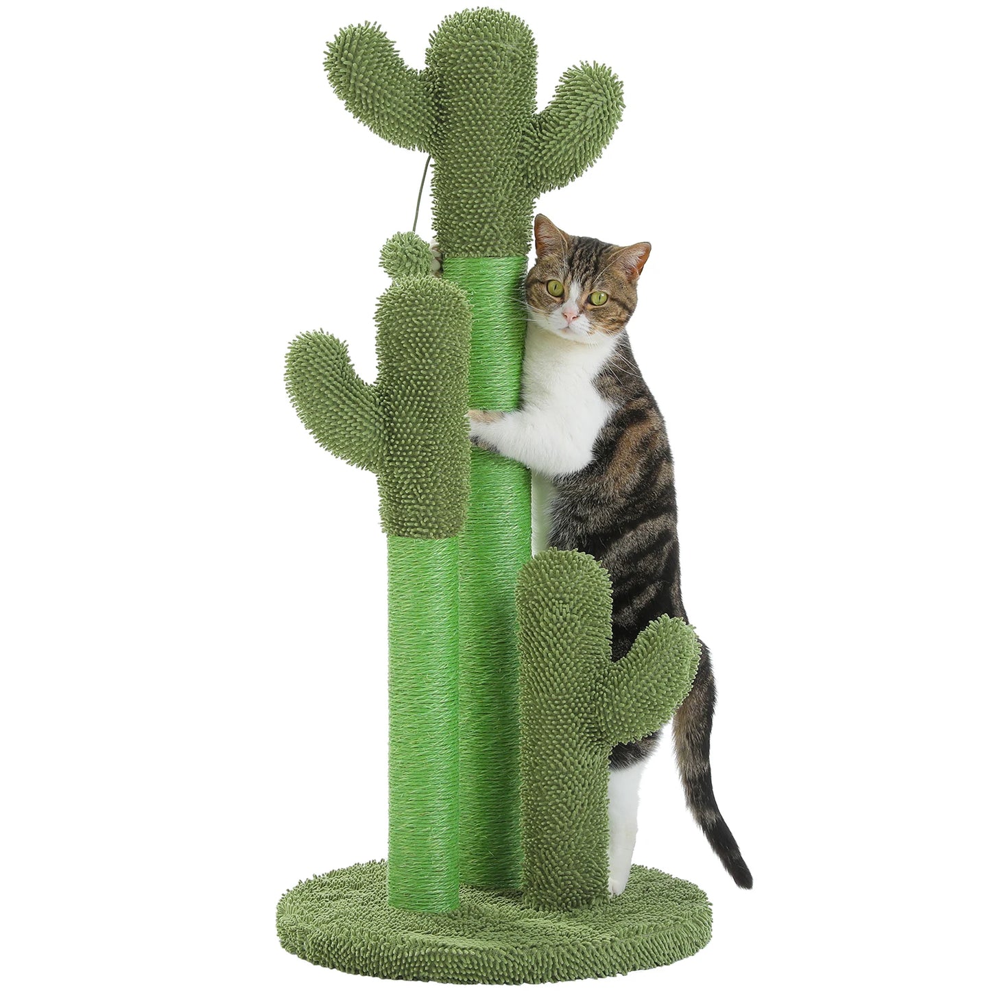 Pequlti Cactus Cat Tree With Condo And Hammock Indoor Play