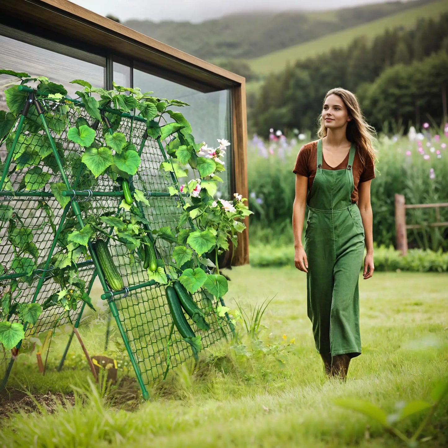 HiMISS Raised Bed Trellis A Frame Garden Support For Climbing