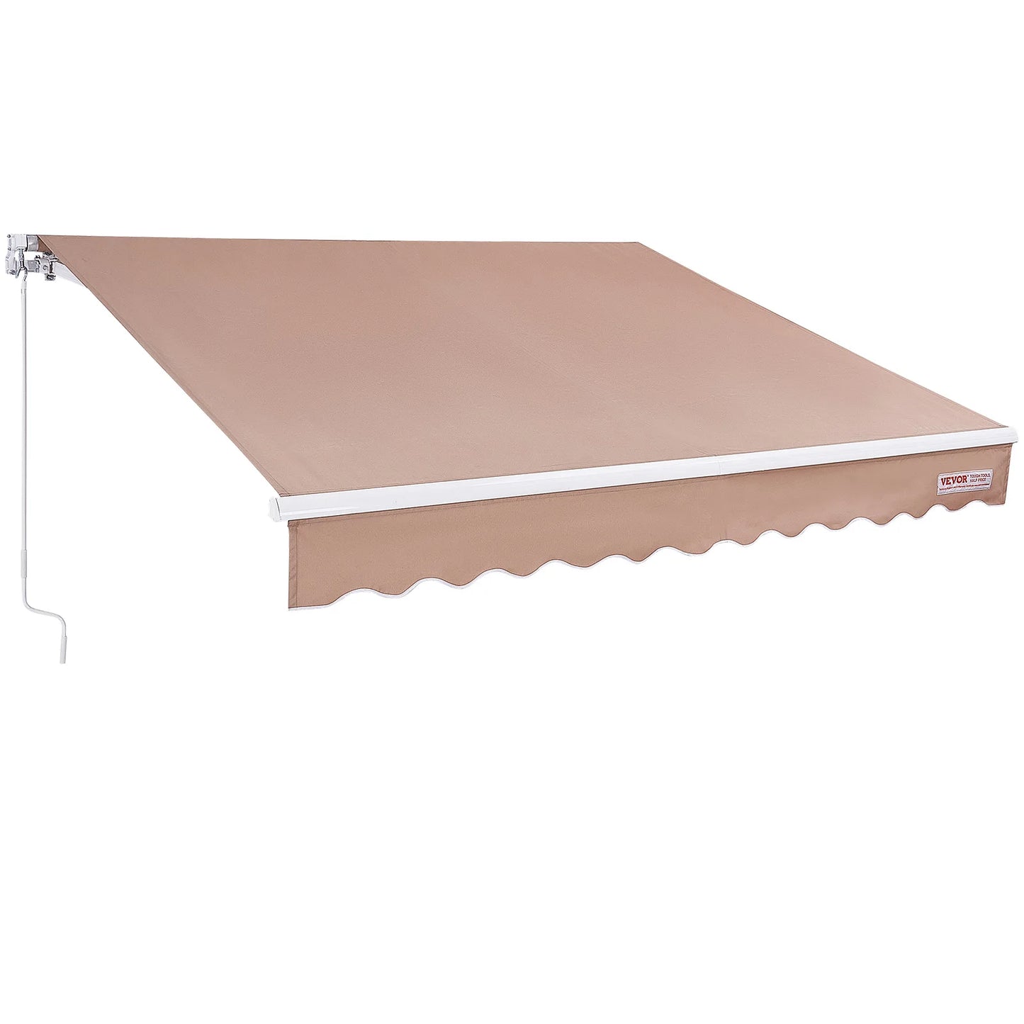 SucceBuy Manual Retractable Awning Outdoor Sun Shade Water Resistant