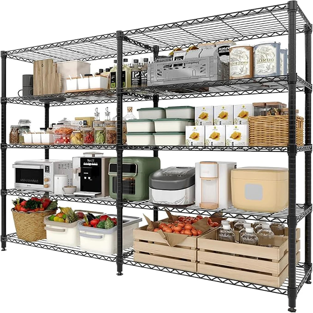 HiMISS 5 Tier Heavy Duty Metal Wire Storage Rack Organizer