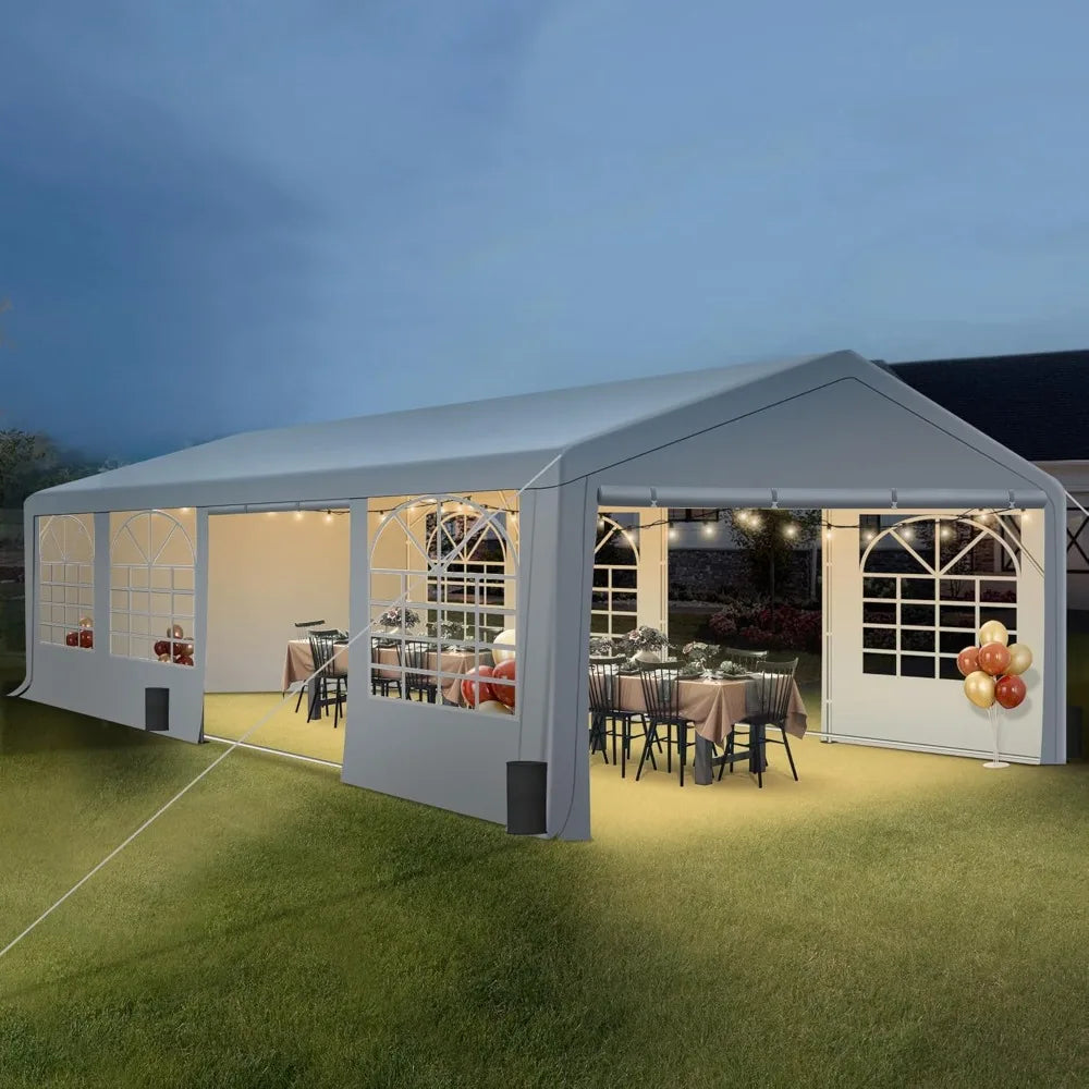 Heavy Duty Party Tent With Removable Sidewalls And Sand Bags