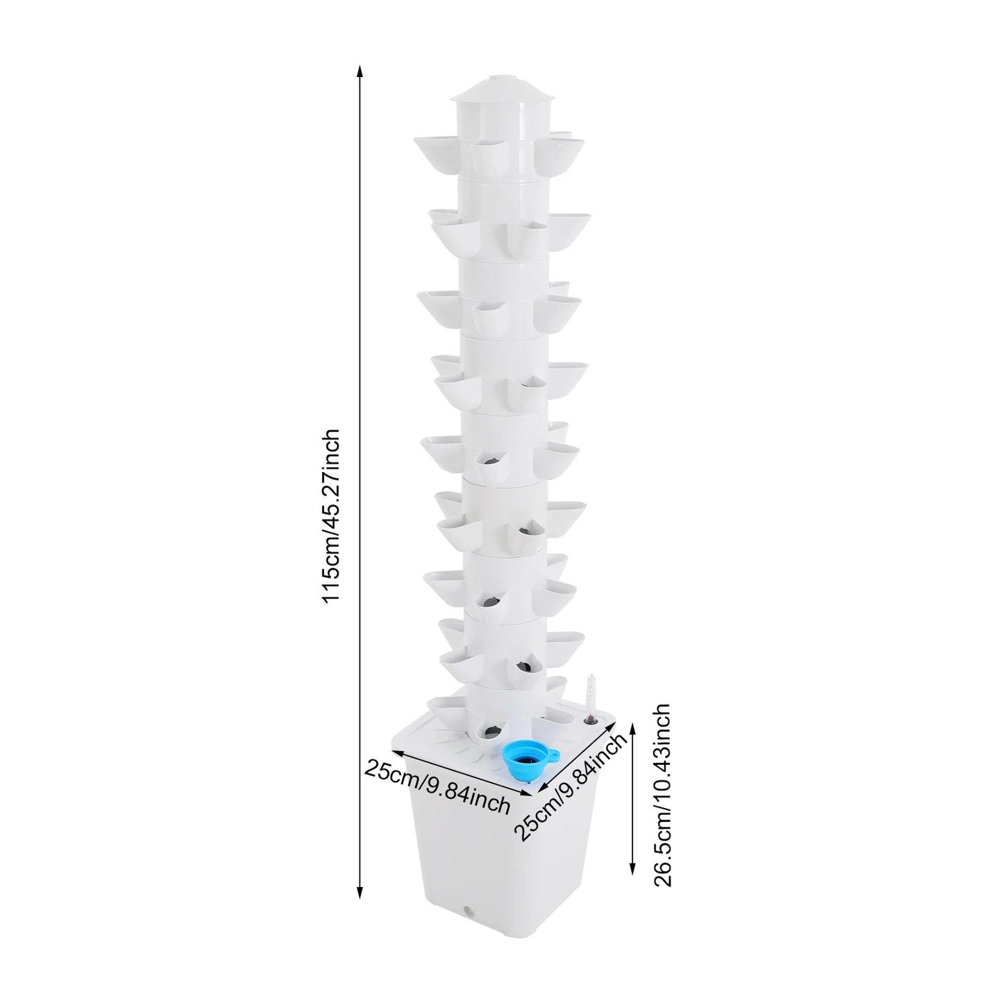 45-Holes Hydroponic Garden Vertical Tower Indoor Balcony System
