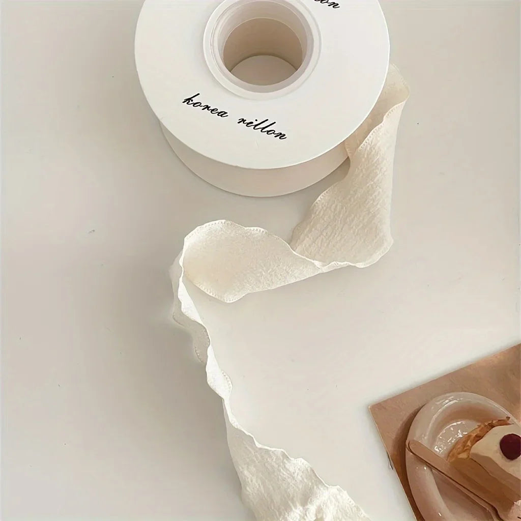 Bohemian Pleated Fabric Ribbon For Gifts And Bouquets