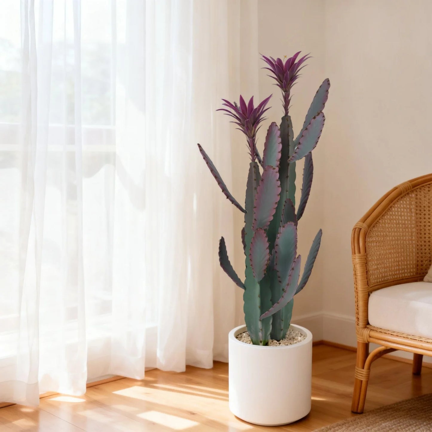 HiMISS Artificial Cactus Plant With Planter For Home Garden