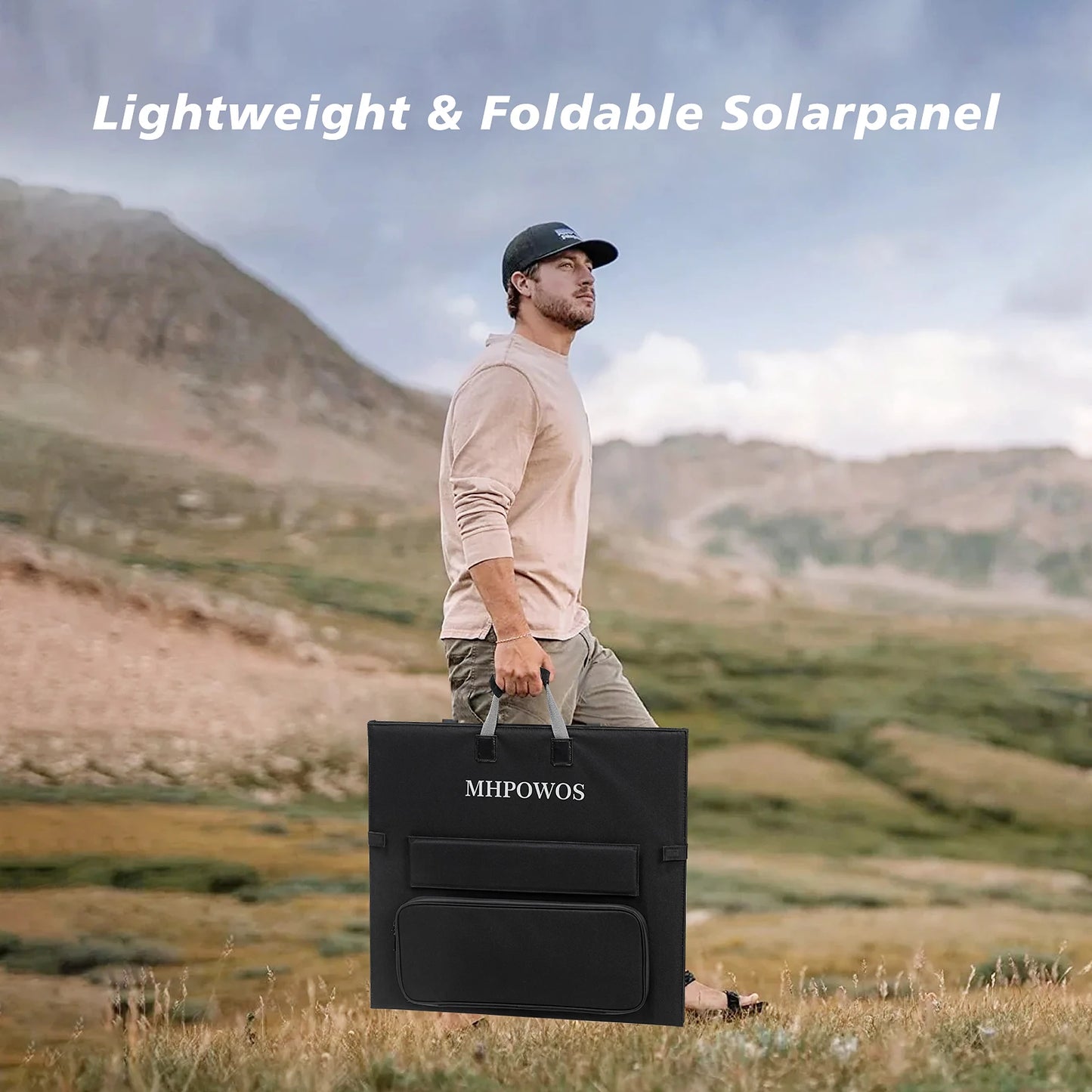 MHPOWOS 220W 40V Portable Waterproof Foldable Solar Panel