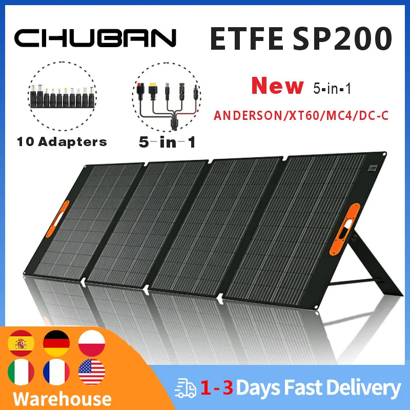Chuban 200W Portable Foldable Solar Panel IP68 Charger