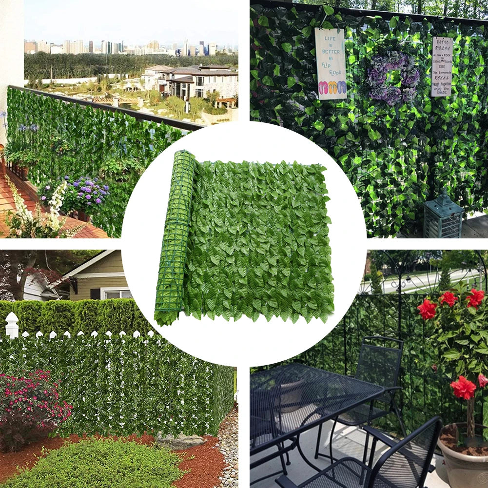 Alloet Artificial Hedge Privacy Fence Screen For Outdoor Balcony