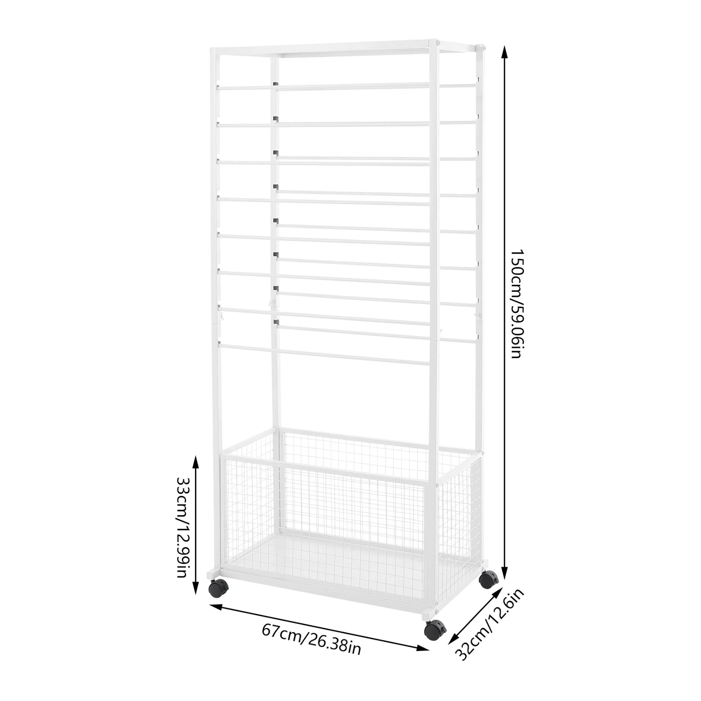 Ribbon Organizer Rack With Top Shelf 16 Layer Display Storage