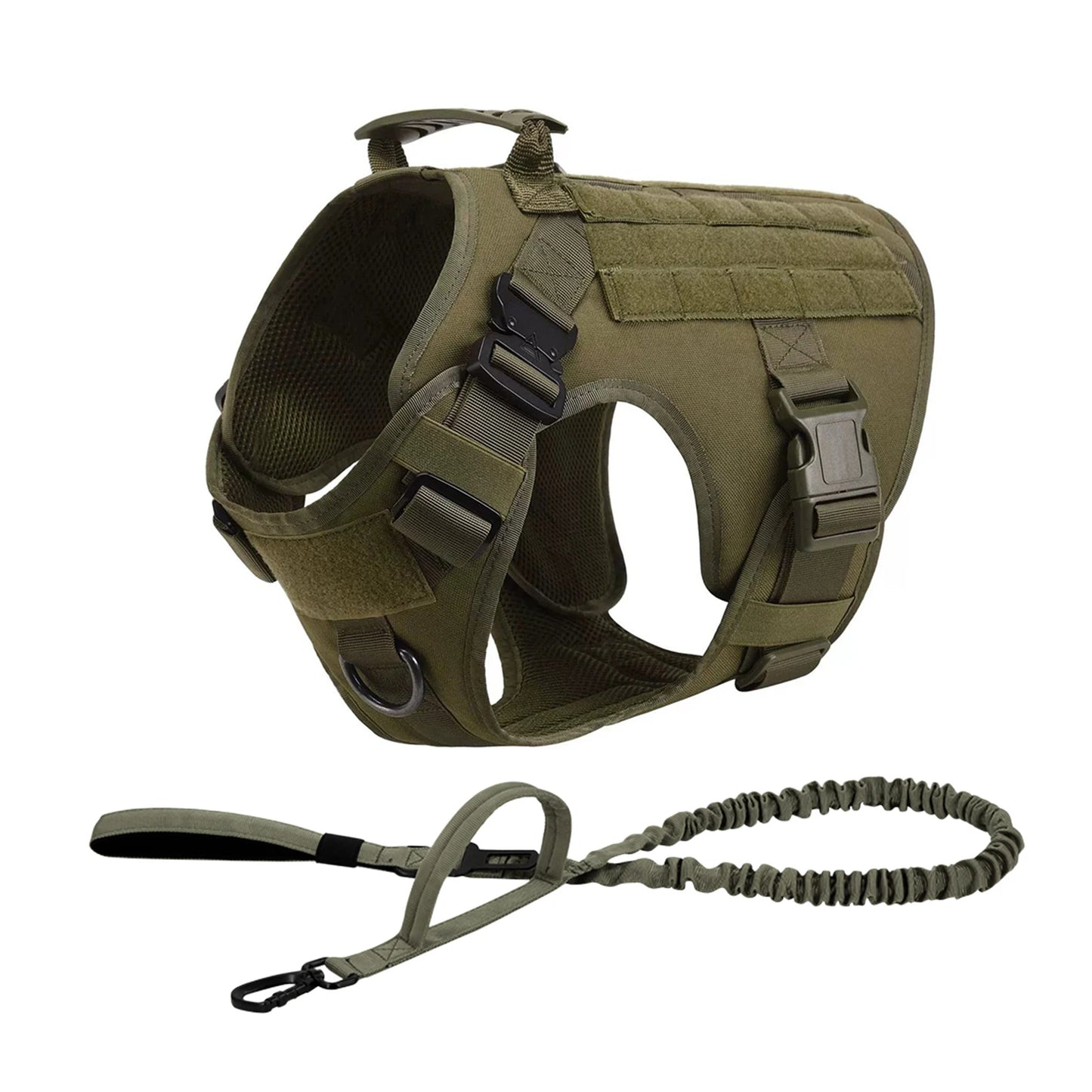 Tactical Dog Harness Vest With Molle Pouches Medium Large Dogs