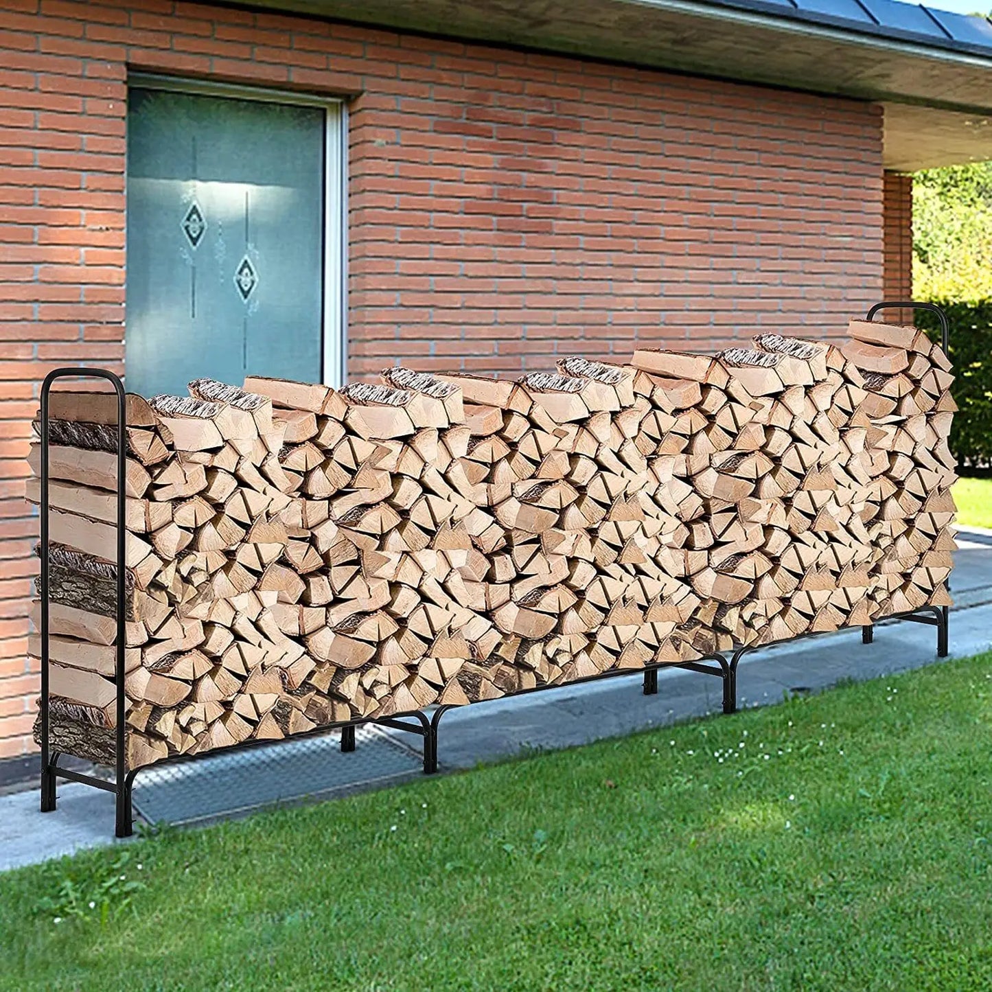 Heavy Duty Metal Wood Log Store Rack For Outdoor Use