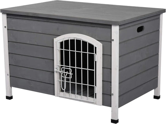 Wooden Dog Cage With Openable Top Removable Bottom Locking Door