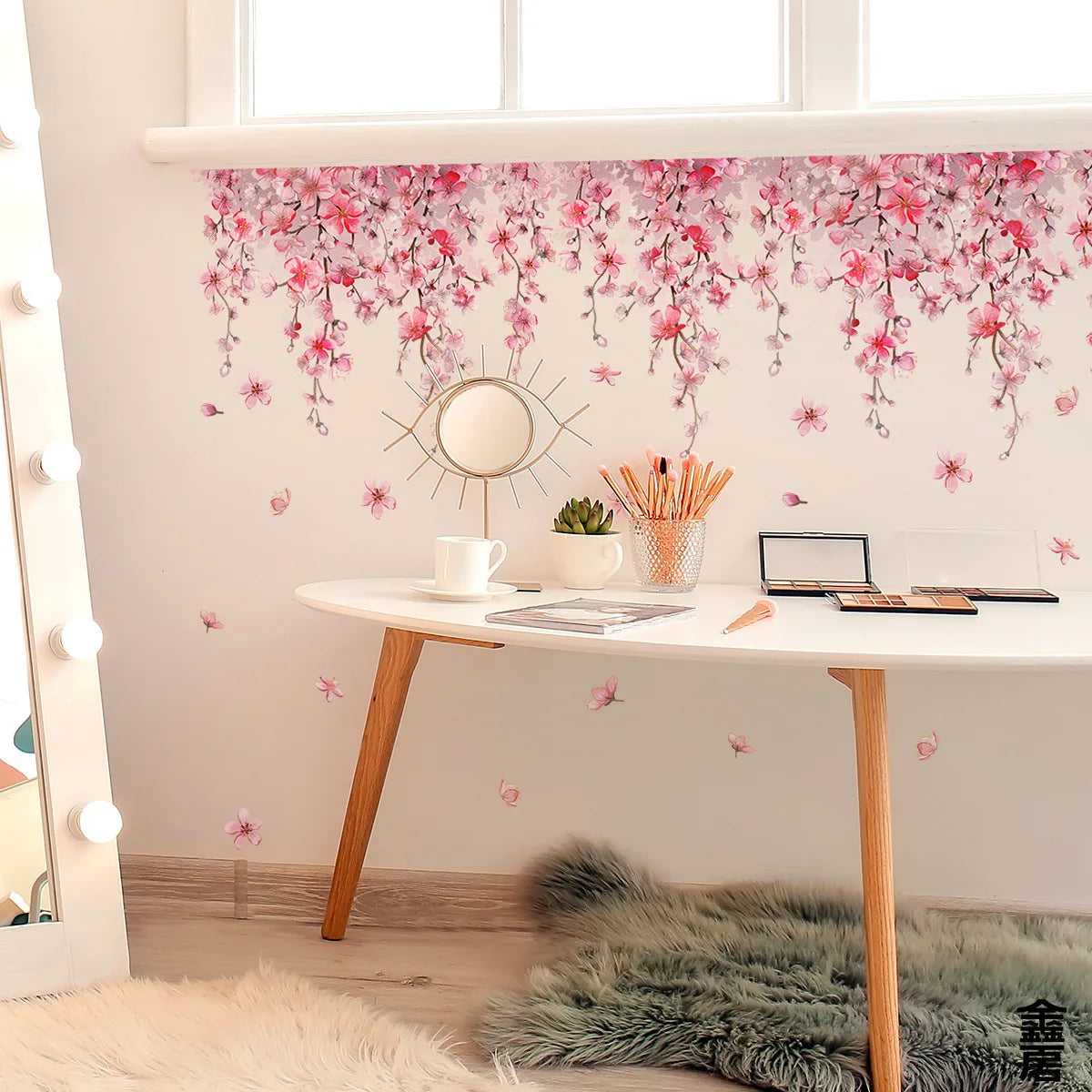 Flower Wall Stickers for Living Room and Bedroom