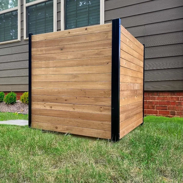 Cedar Wood Privacy Screen Outdoor Enclosure For Privacy Wall