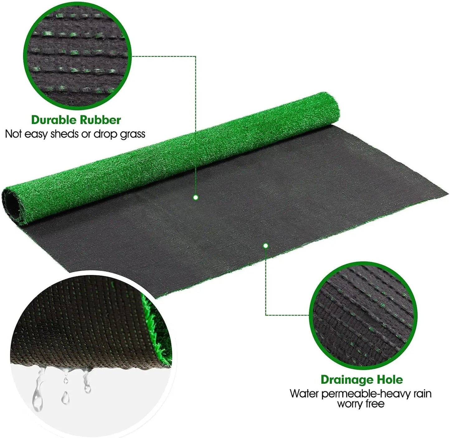 Artificial Grass Turf Mat for Dogs With Drainage Holes