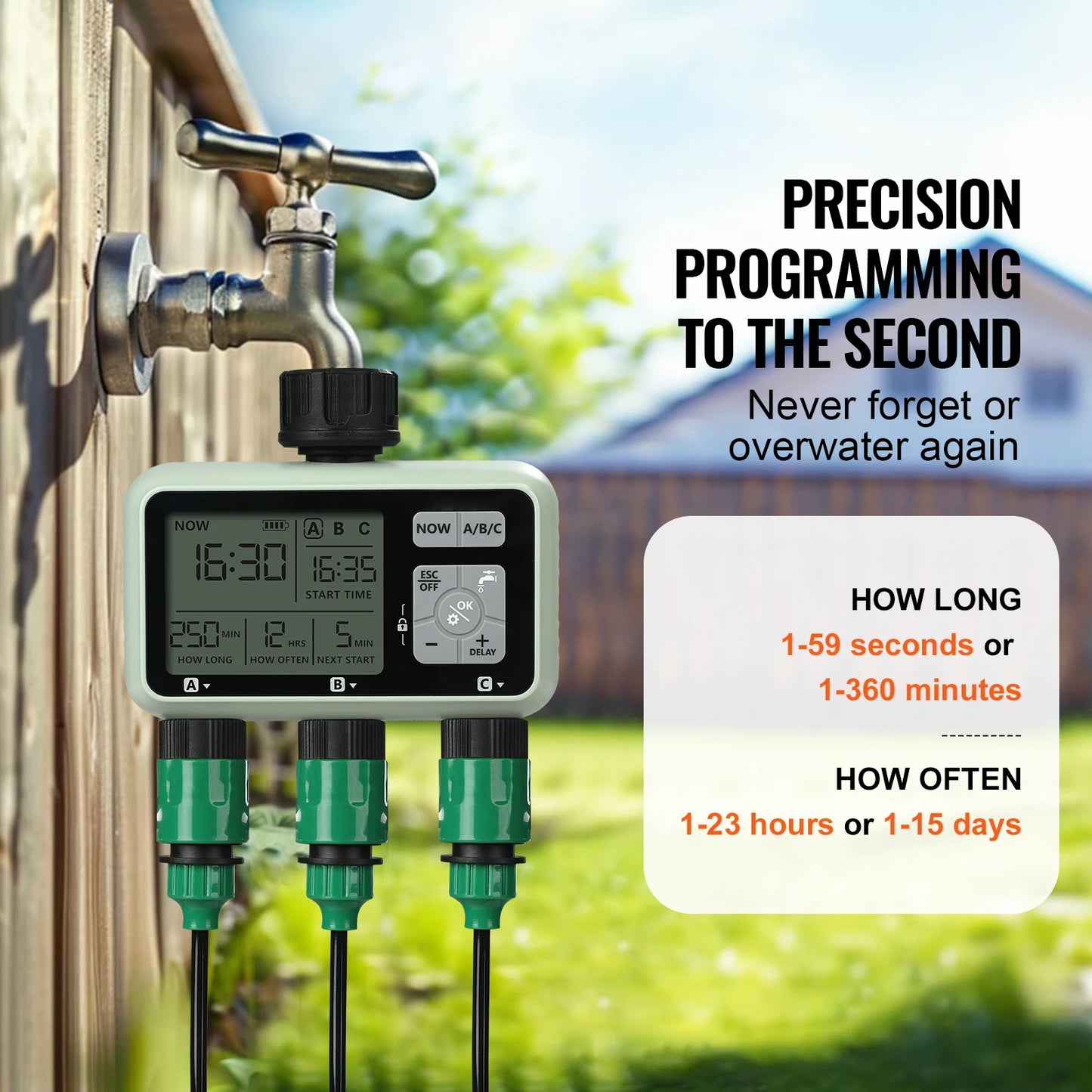 SucceBuy Water Timer With 3 Independent Zones And LCD Display