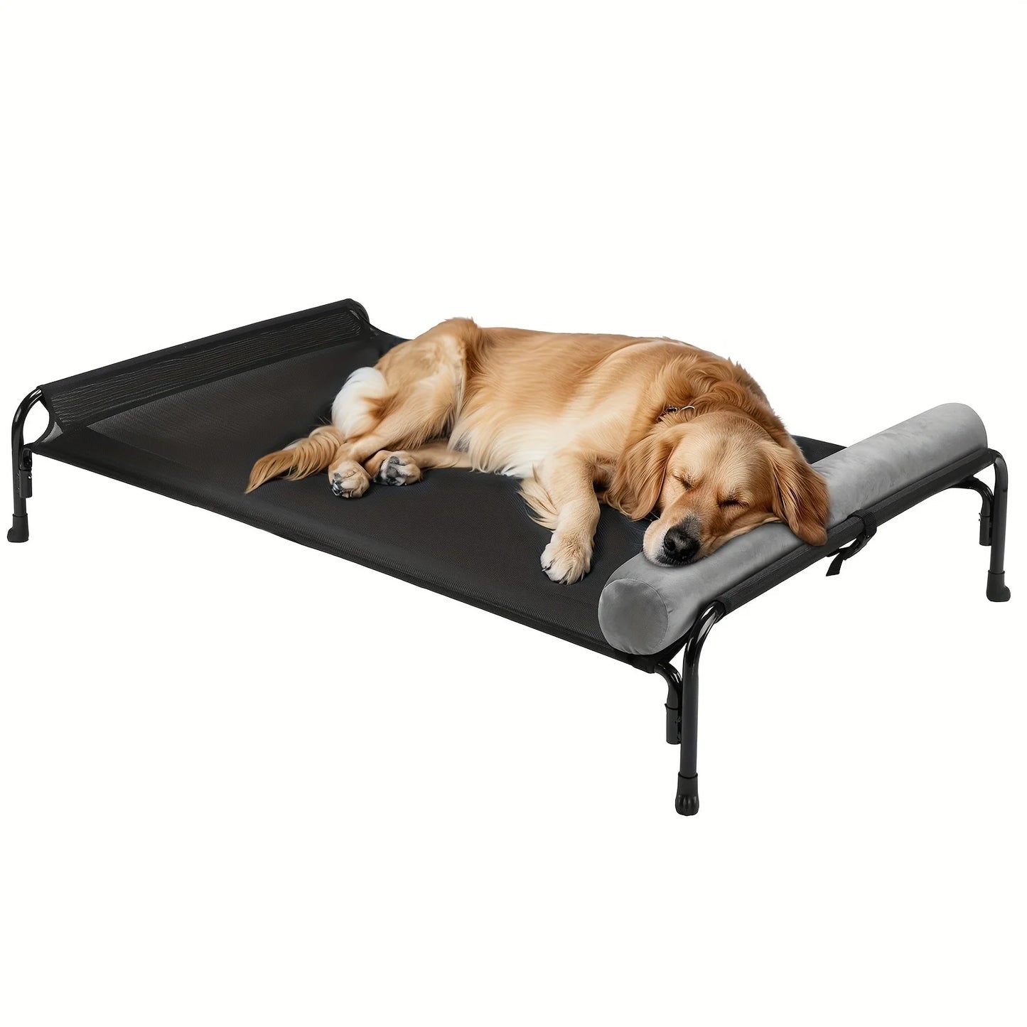 Veehoo Outdoor Elevated Dog Bed With Headrest Bolster