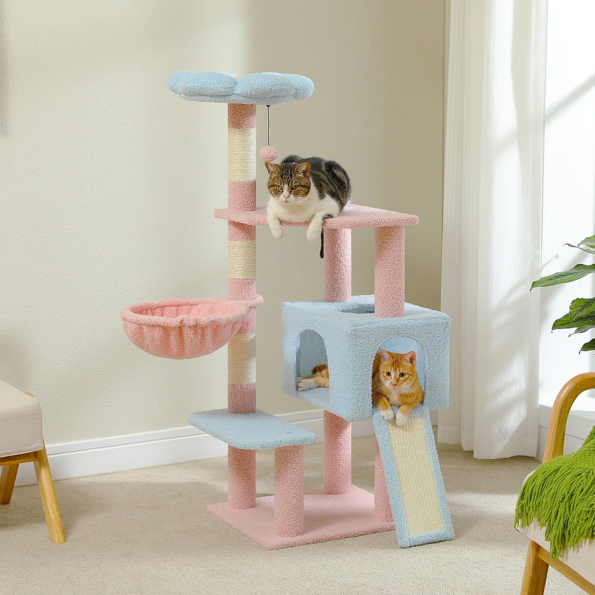 PAWZ Road Flower Cat Tree Multi-Level Tower With Scratching Posts