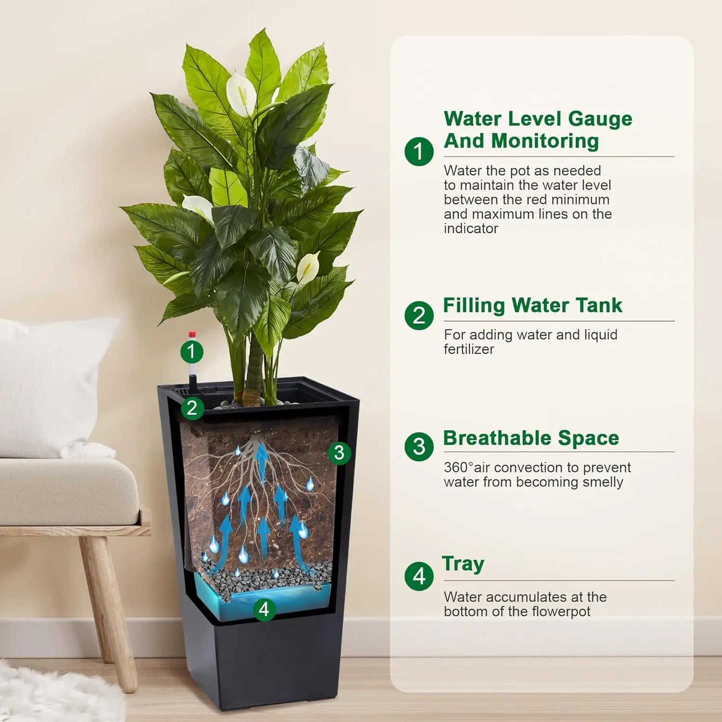 HobbyLane Indoor Outdoor Planter Set With Shelf Insert