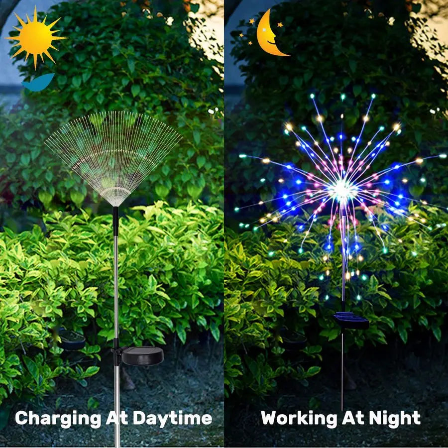 Garden Firework Lights Outdoor Waterproof 6 Pack LED Sparklers