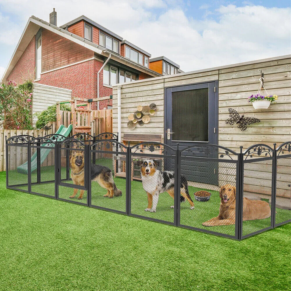 BORWART Heavy Duty Dog Playpen Enclosure For Indoor Outdoor Use