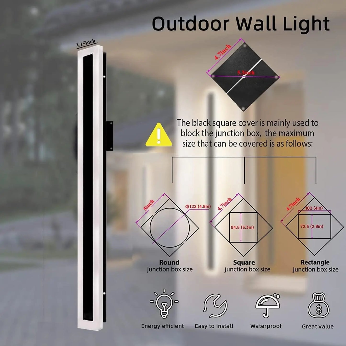 Outdoor IP65 LED Wall Light Waterproof Sconce Lantern