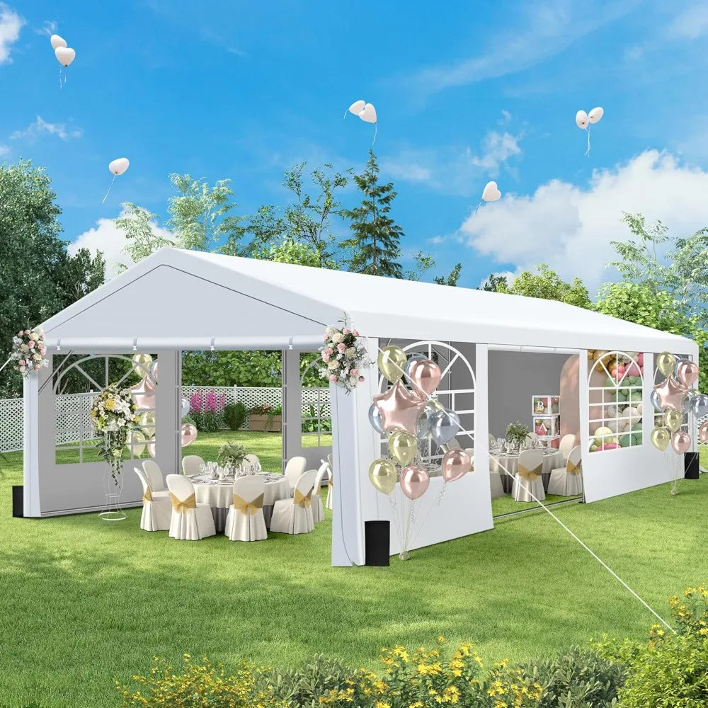 Heavy Duty Party Tent With Removable Sidewalls And Sand Bags
