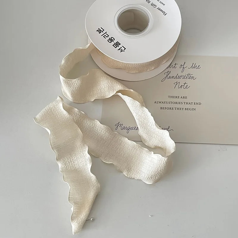 Bohemian Pleated Fabric Ribbon For Gifts And Bouquets