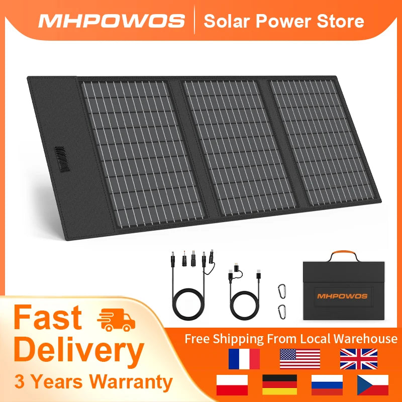 MHPOWOS 42W Solar Panel Charger For Phone Hiking Cam