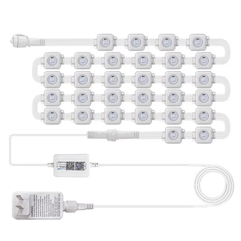 MIMIRGB RGB Eaves LED Outdoor String Lights With Bluetooth App