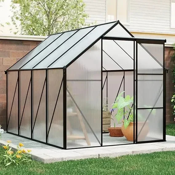 Walk-In Polycarbonate Greenhouse Aluminum Frame Roof Vent