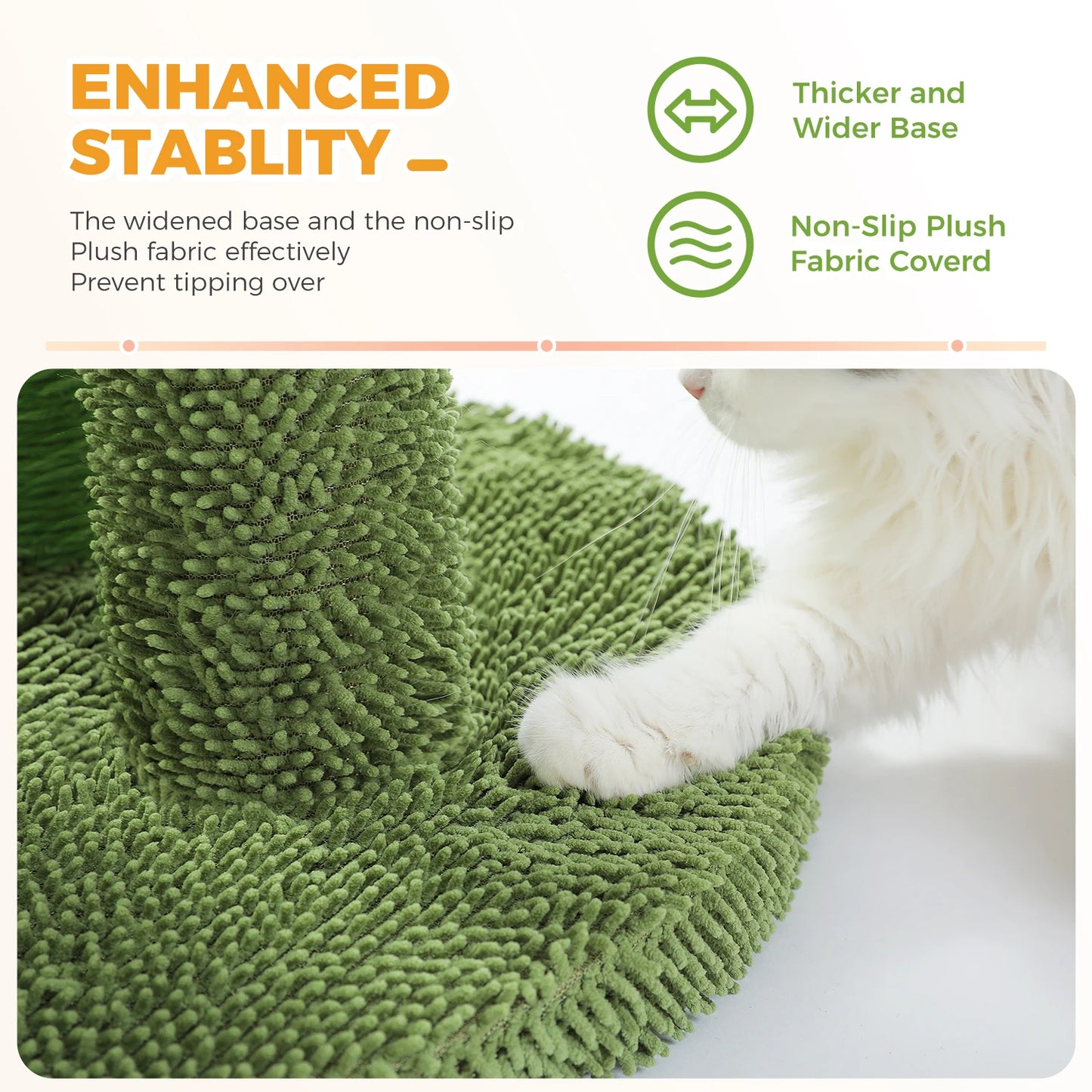 Pequlti Cactus Cat Tree With Condo And Hammock Indoor Play