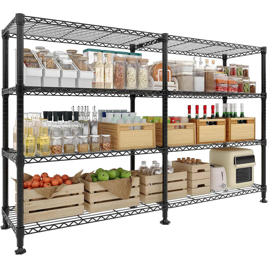 HiMISS Heavy Duty 4 Tier Metal Shelving Unit Kitchen Storage